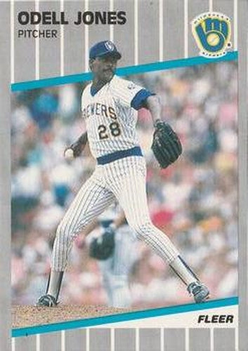 #189 Odell Jones - Milwaukee Brewers - 1989 Fleer Baseball