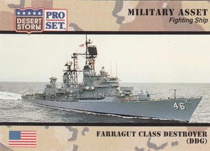 #189 Farragut Class Destroyer DDG - 1991 Pro Set Desert Storm