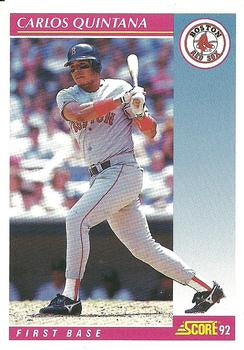 #189 Carlos Quintana - Boston Red Sox - 1992 Score Baseball