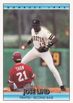 #189 Jose Lind - Pittsburgh Pirates - 1992 Donruss Baseball