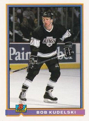 #189 Bob Kudelski - Los Angeles Kings - 1991-92 Bowman Hockey