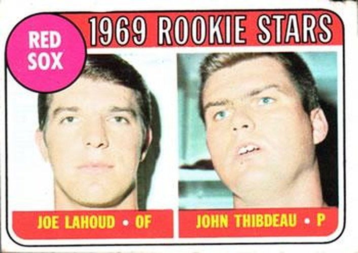 #189 Red Sox 1969 Rookie Stars Joe Lahoud / John Thibdeau - Boston Red Sox - 1969 Topps Baseball