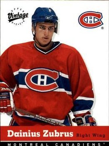 #189 Dainius Zubrus - Montreal Canadiens - 2000-01 Upper Deck Vintage Hockey