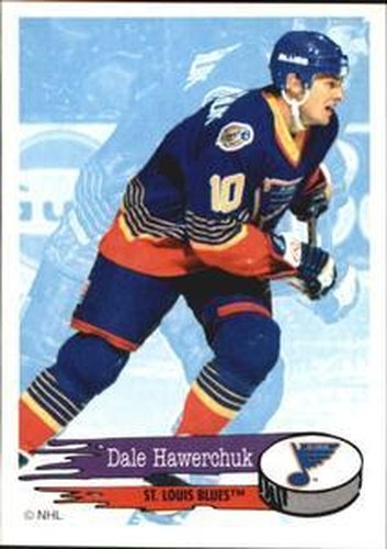 #189 Dale Hawerchuk - St. Louis Blues - 1995-96 Panini Hockey Stickers