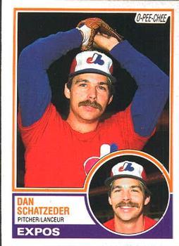#189 Dan Schatzeder - Montreal Expos - 1983 O-Pee-Chee Baseball