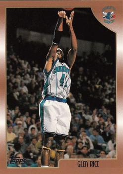 #189 Glen Rice - Charlotte Hornets - 1998-99 Topps Basketball
