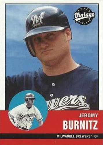 #189 Jeromy Burnitz - Milwaukee Brewers - 2001 Upper Deck Vintage Baseball