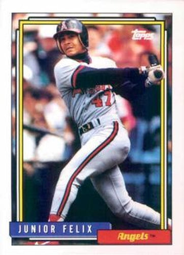 #189 Junior Felix - California Angels - 1992 Topps Baseball