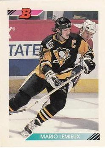 #189 Mario Lemieux - Pittsburgh Penguins - 1992-93 Bowman Hockey