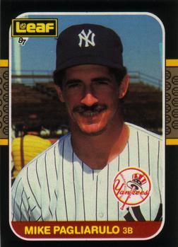 #189 Mike Pagliarulo - New York Yankees - 1987 Leaf Baseball