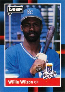#189 Willie Wilson - Kansas City Royals - 1988 Leaf Baseball