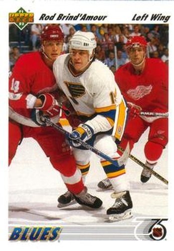 #189 Rod Brind'Amour - St. Louis Blues - 1991-92 Upper Deck Hockey