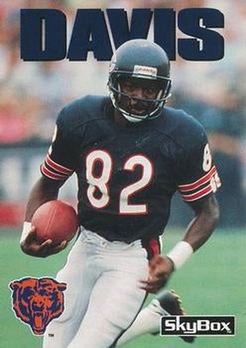 #189 Wendell Davis - Chicago Bears - 1992 SkyBox Impact Football