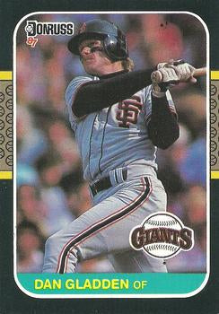 #189 Dan Gladden - San Francisco Giants - 1987 Donruss Baseball