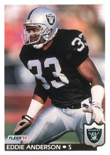 #189 Eddie Anderson - Los Angeles Raiders - 1992 Fleer Football