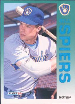 #189 Bill Spiers - Milwaukee Brewers - 1992 Fleer Baseball
