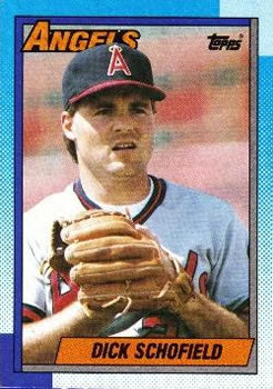 #189 Dick Schofield - California Angels - 1990 Topps Baseball