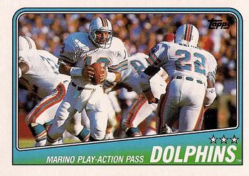 #189 Dolphins Team Leaders - Dan Marino - Miami Dolphins - 1988 Topps Football
