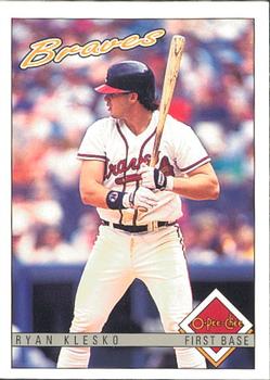 #189 Ryan Klesko - Atlanta Braves - 1993 O-Pee-Chee Baseball