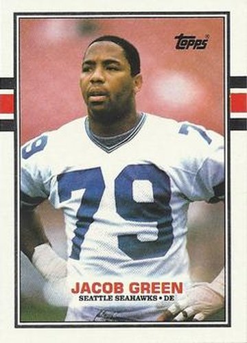 #189 Jacob Green - Seattle Seahawks - 1989 Topps Football