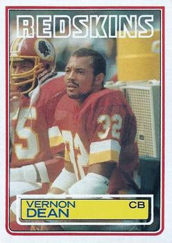 #189 Vernon Dean - Washington Redskins - 1983 Topps Football