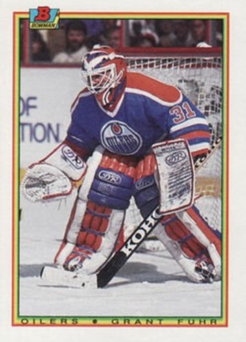 #189 Grant Fuhr - Edmonton Oilers - 1990-91 Bowman Hockey