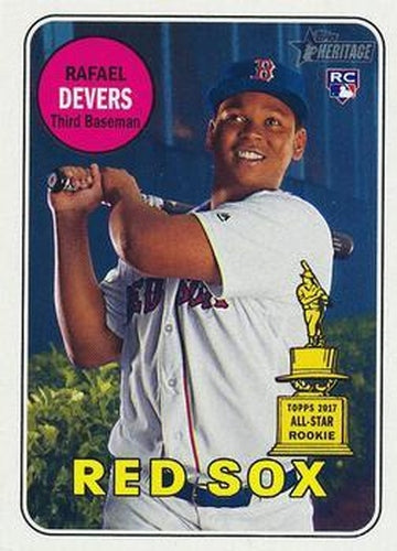 #189b Rafael Devers - Boston Red Sox - 2018 Topps Heritage Baseball