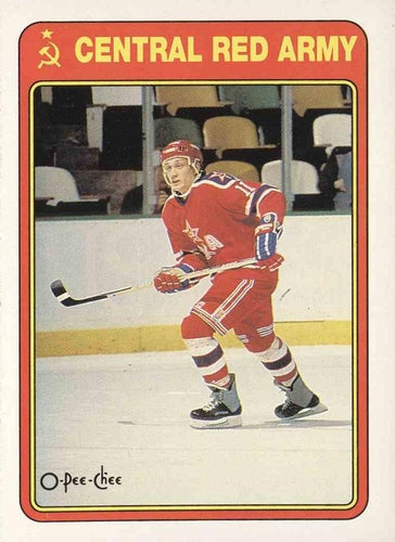 #18R Evgeny Davydov - Central Red Army - 1990-91 O-Pee-Chee Hockey - Central Red Army