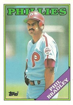 #18T Phil Bradley - Philadelphia Phillies - 1988 Topps Traded Baseball