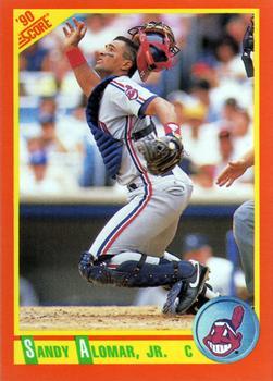 #18T Sandy Alomar, Jr. - Cleveland Indians - 1990 Score Rookie & Traded Baseball