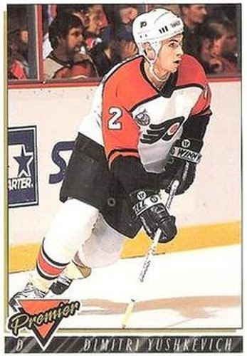 #18 Dimitri Yushkevich - Philadelphia Flyers - 1993-94 Topps Premier Hockey