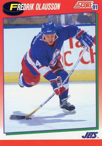 #18 Fredrik Olausson - Winnipeg Jets - 1991-92 Score Canadian Hockey