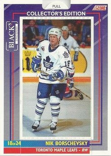 #18 Nikolai Borschevsky - Toronto Maple Leafs - 1993-94 Black's Score Toronto Maple Leafs Hockey