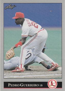 #18 Pedro Guerrero - St. Louis Cardinals - 1992 Leaf Baseball