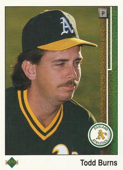 #718 Todd Burns - Oakland Athletics - 1989 Upper Deck Baseball