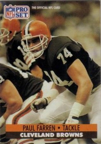 #118 Paul Farren - Cleveland Browns - 1991 Pro Set Football