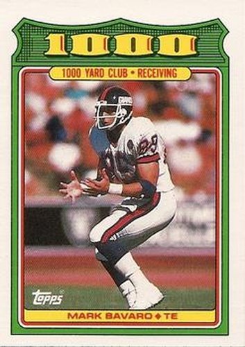 #18 Mark Bavaro - New York Giants - 1988 Topps Football - 1000 Yard Club