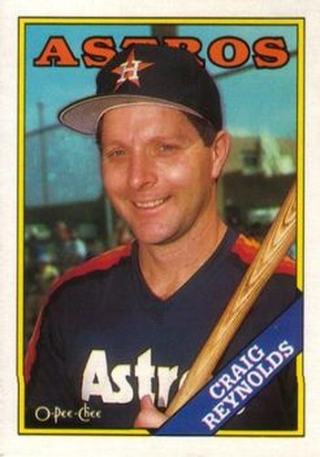 #18 Craig Reynolds - Houston Astros - 1988 O-Pee-Chee Baseball