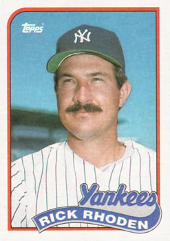 #18 Rick Rhoden - New York Yankees - 1989 Topps Baseball