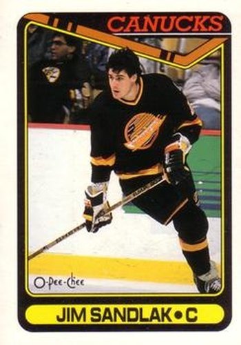 #18 Jim Sandlak - Vancouver Canucks - 1990-91 O-Pee-Chee Hockey