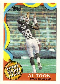 #18 Al Toon - New York Jets - 1989 Topps Football - 1000 Yard Club
