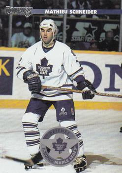 #18 Mathieu Schneider - Toronto Maple Leafs - 1996-97 Donruss Hockey