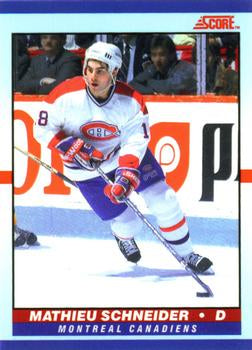#18 Mathieu Schneider - Montreal Canadiens - 1990-91 Score Young Superstars Hockey