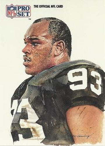 #418 Greg Townsend - Los Angeles Raiders - 1991 Pro Set Football