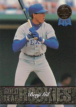 #18 Benji Gil - Texas Rangers - 1993 Leaf Baseball - Gold Leaf Rookies
