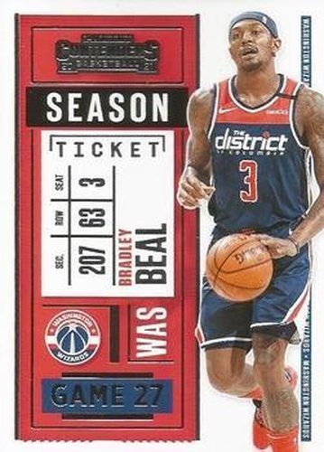 #18 Bradley Beal - Washington Wizards - 2020-21 Panini Contenders Basketball