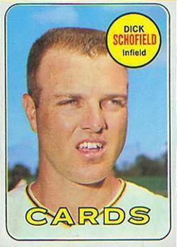 #18 Dick Schofield - St. Louis Cardinals - 1969 Topps Baseball