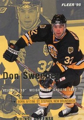 #18 Don Sweeney - Boston Bruins - 1994-95 Fleer Hockey