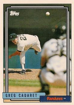 #18 Greg Cadaret - New York Yankees - 1992 Topps Baseball