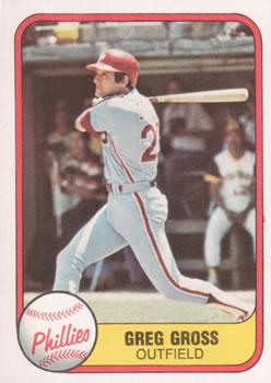 #18 Greg Gross - Philadelphia Phillies - 1981 Fleer Baseball